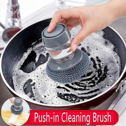 2-in-1 Soap Dispenser Dish Brush – Press-to-Dispense Kitchen Scrubber