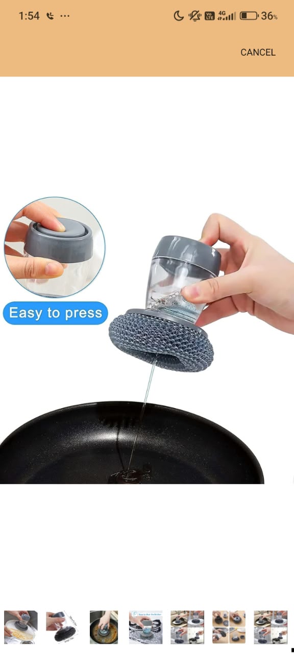 2-in-1 Soap Dispenser Dish Brush – Press-to-Dispense Kitchen Scrubber