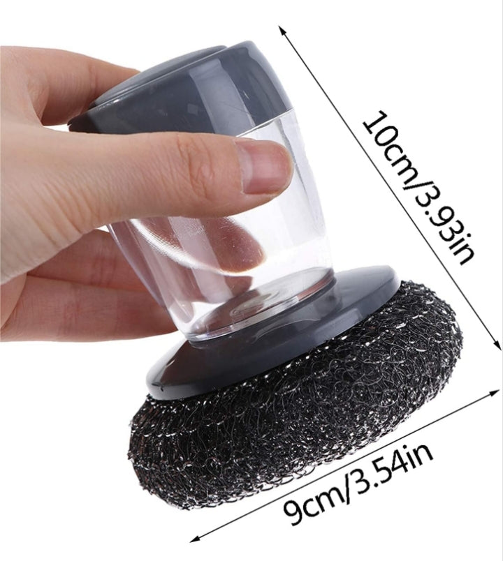 2-in-1 Soap Dispenser Dish Brush – Press-to-Dispense Kitchen Scrubber