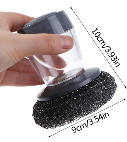 2-in-1 Soap Dispenser Dish Brush – Press-to-Dispense Kitchen Scrubber