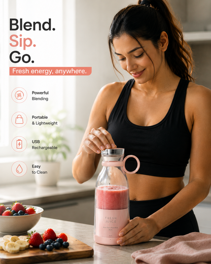 Portable Mini Blender – Fresh Smoothies & Juices Anywhere